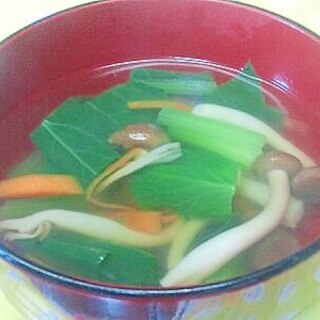 小松菜＆しめじのスープ